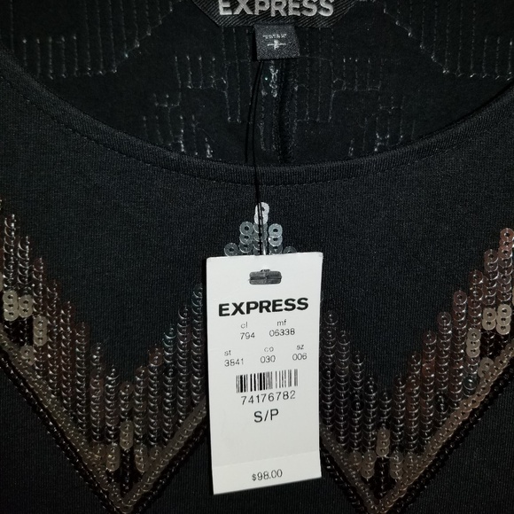 Express NWT shimmer dress Gold and Silver - Picture 5 of 7